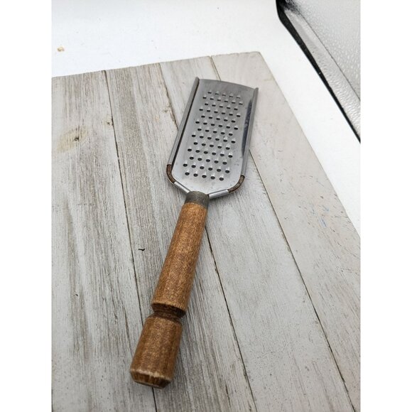 Bonny Grater Zester Cheese Garlic Stainless Steel Hand Held Wood Handle - Picture 4 of 7